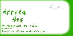 attila arz business card